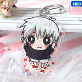 New Fashion Tokyo Ghoul RE Keychain QS Sasaki Haise Double Sided Acrylic Key Chain Pendant Anime Accessories Cartoon Key Ring