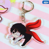 New Fashion Tokyo Ghoul RE Keychain QS Sasaki Haise Double Sided Acrylic Key Chain Pendant Anime Accessories Cartoon Key Ring