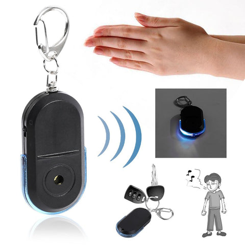 Portable Size Keychain Old People Anti-Lost Alarm Key Finder Wireless Useful Whistle Sound LED Light Locator Finder Keychain