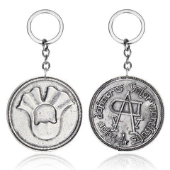 Game Of Thrones Song Of Ice And Fire Arya Stark Jaqen H'ghar Valar Morghulis Faceless Man Ancient Silver Coin Movie keychain